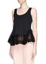 Front View - Click To Enlarge - NO.21 - Bow back flare hem tank top