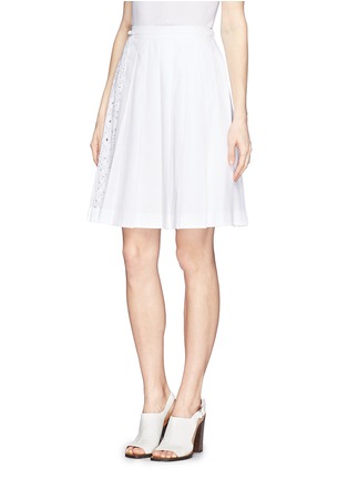 Front View - Click To Enlarge - NO.21 - Eyelet side lace pleat skirt