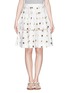Main View - Click To Enlarge - NO.21 - Carnation print pleat flare skirt