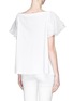 Back View - Click To Enlarge - NO.21 - Lace cap sleeve cotton swing T-shirt