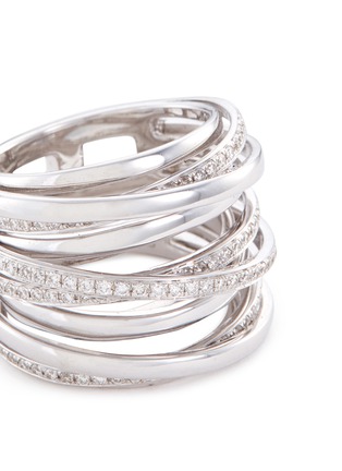 Detail View - Click To Enlarge - LC COLLECTION JEWELLERY - Diamond 18k white gold stack ring