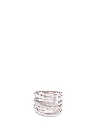 Main View - Click To Enlarge - LC COLLECTION JEWELLERY - Diamond 18k white gold stack ring