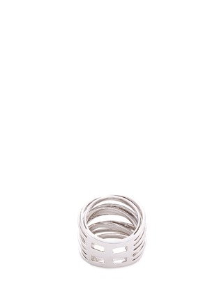 Figure View - Click To Enlarge - LC COLLECTION JEWELLERY - Diamond 18k white gold stack ring