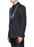 Front View - Click To Enlarge -  - Space printed shawl collar blazer