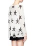 Back View - Click To Enlarge - WILDFOX COUTURE - Distressed star patterned sweater
