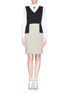 Figure View - Click To Enlarge - ST. JOHN - Milano knit colour block sleeveless V-neck wool-blend dress