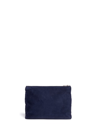 Back View - Click To Enlarge - CHARLOTTE OLYMPIA - 'In The Navy' suede pouch
