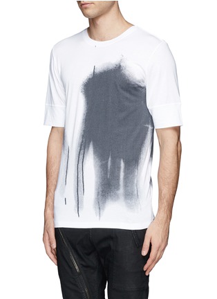 Front View - Click To Enlarge - HELMUT LANG - Tar print T-shirt