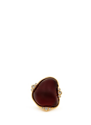 Main View - Click To Enlarge - KENNETH JAY LANE - Baroque stone crystal ring