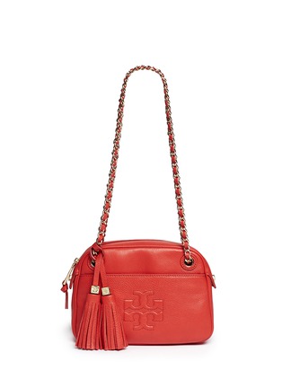 Main View - Click To Enlarge - TORY BURCH - 'Thea' chain leather crossbody bag