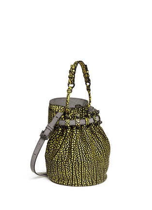 Front View - Click To Enlarge - ALEXANDER WANG - 'Diego' brush leather bucket bag