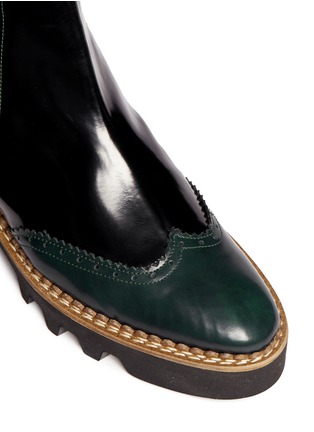 Detail View - Click To Enlarge - FABIO RUSCONI - 'Abrasivato' brogue leather Chelsea boots 
