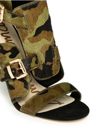 Detail View - Click To Enlarge - SAM EDELMAN - 'Perth' camouflage calf hair sandals