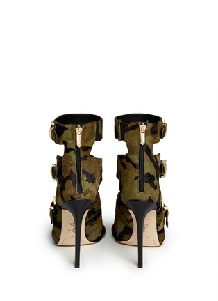 Back View - Click To Enlarge - SAM EDELMAN - 'Perth' camouflage calf hair sandals