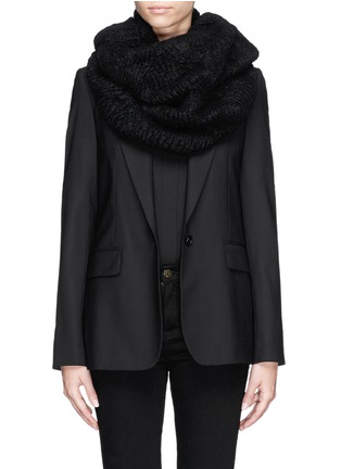 Figure View - Click To Enlarge - ANN DEMEULEMEESTER - 'Collar Utopia' cable knit neck warmer