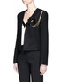 Front View - Click To Enlarge - LANVIN - Floral chain ornament silk tweed jacket