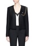Main View - Click To Enlarge - LANVIN - Floral chain ornament silk tweed jacket