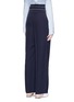 Back View - Click To Enlarge - COMME MOI - Split cuff belted twill wide leg pants