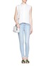 Figure View - Click To Enlarge - J BRAND - Super Skinny bleached jeans