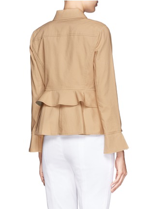 Back View - Click To Enlarge - TORY BURCH - Delia cotton peplum cropped trench jacket