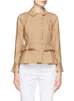 Main View - Click To Enlarge - TORY BURCH - Delia cotton peplum cropped trench jacket