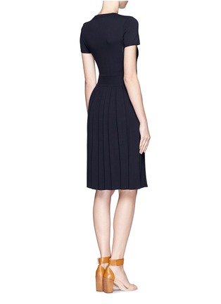 Back View - Click To Enlarge - TORY BURCH - Veronica pleated stretch knit dress