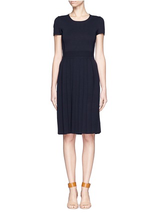Main View - Click To Enlarge - TORY BURCH - Veronica pleated stretch knit dress