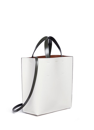 Detail View - Click To Enlarge - MARNI - 'Museo' leather shopper tote with removable drawstring bag