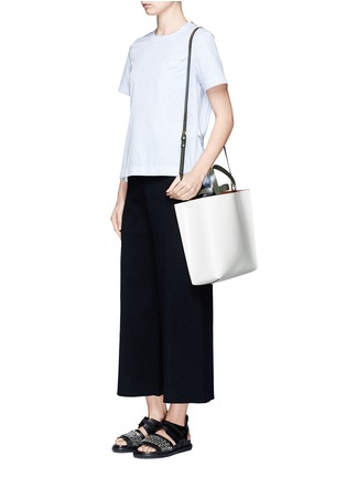 Figure View - Click To Enlarge - MARNI - 'Museo' leather shopper tote with removable drawstring bag
