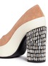 Detail View - Click To Enlarge - MARNI - Embellished heel suede and leather pumps