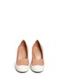 Front View - Click To Enlarge - MARNI - Embellished heel suede and leather pumps