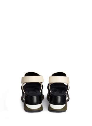 Back View - Click To Enlarge - MARNI - Sneaker sole colourblock leather sandals
