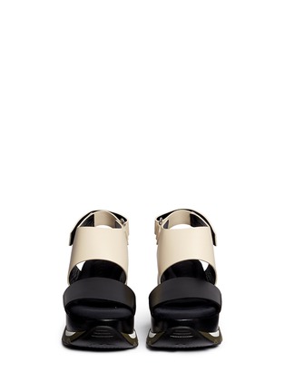 Front View - Click To Enlarge - MARNI - Sneaker sole colourblock leather sandals