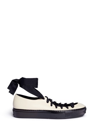 Main View - Click To Enlarge - MARNI - Leather ballerina sneakers