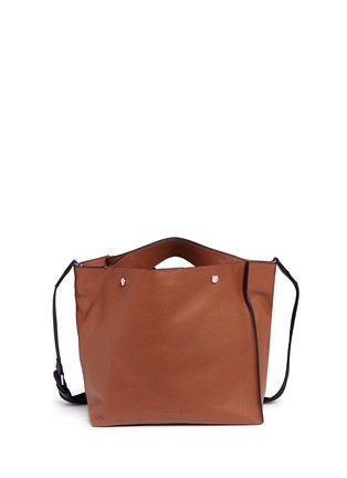 Detail View - Click To Enlarge - MARNI - 'Voile' leather shopper tote