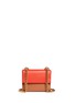 Detail View - Click To Enlarge - MARNI - 'Bandoleer' small colourblock leather chain shoulder bag