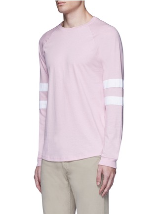 Front View - Click To Enlarge - TOPMAN - Stripe long raglan sleeve T-shirt