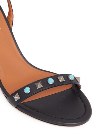 Detail View - Click To Enlarge - VALENTINO GARAVANI - 'Rockstud Rolling' native ankle tie sandals