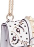 Detail View - Click To Enlarge - VALENTINO GARAVANI - 'Rockstud Lock' mini beaded leather chain bag