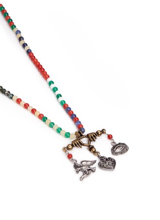 Detail View - Click To Enlarge - VALENTINO GARAVANI - 'Santeria' pendant beaded chain necklace
