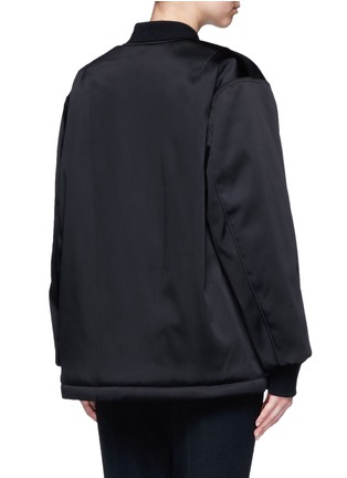 Back View - Click To Enlarge - T BY ALEXANDER WANG - Water resistant padded satin oversized bomber jacket