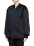 Front View - Click To Enlarge - T BY ALEXANDER WANG - Water resistant padded satin oversized bomber jacket