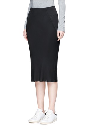 Front View - Click To Enlarge - T BY ALEXANDER WANG - Godet back crepe skirt