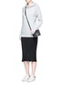 Figure View - Click To Enlarge - T BY ALEXANDER WANG - Godet back crepe skirt