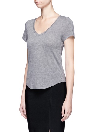 Front View - Click To Enlarge - T BY ALEXANDER WANG - V-neck rayon jersey T-shirt