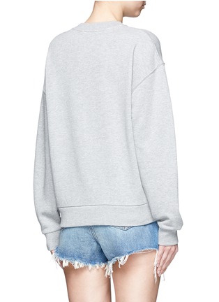 Back View - Click To Enlarge - T BY ALEXANDER WANG - Cotton blend French terry sweatshirt