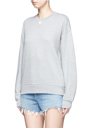Front View - Click To Enlarge - T BY ALEXANDER WANG - Cotton blend French terry sweatshirt