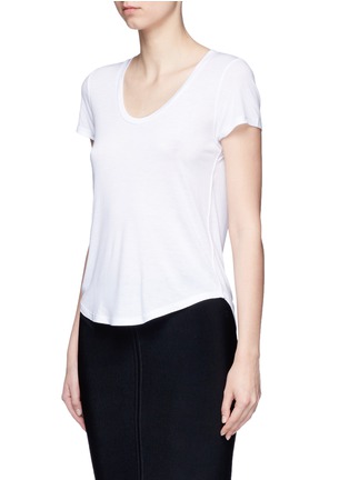 Front View - Click To Enlarge - T BY ALEXANDER WANG - Scoop neck T-shirt