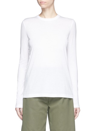 Main View - Click To Enlarge - T BY ALEXANDER WANG - Logo embroidered long sleeve cotton T-shirt