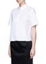 Front View - Click To Enlarge - T BY ALEXANDER WANG - Back slit boxy cotton poplin shirt